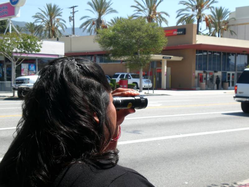 Hand-held Monocular for street and bus signs Dr. Wayne Hoeft's Low Vision office